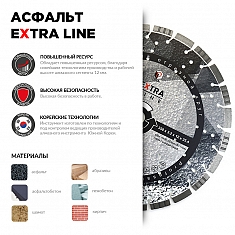 Характеристики и применение сегментного алмазного круга Diam Extra Line 1A1RSS Turbo Асфальт 300 мм