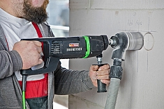 Использование дрели для сухого алмазного бурения Eibenstock EHD 1500 Set Использование дрели для сухого алмазного бурения Eibenstock EHD 1500 Set