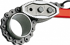 Применение цепного ключа Rothenberger Heavy Duty 2 1/2"